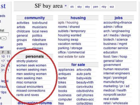 what are some personal ad websites similar to craigslist